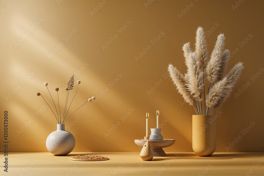 Poster Soft Gradient Mustard Background for Optimal Product Display