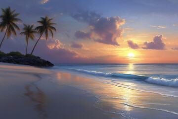 maldives winter sunrise palm beach
