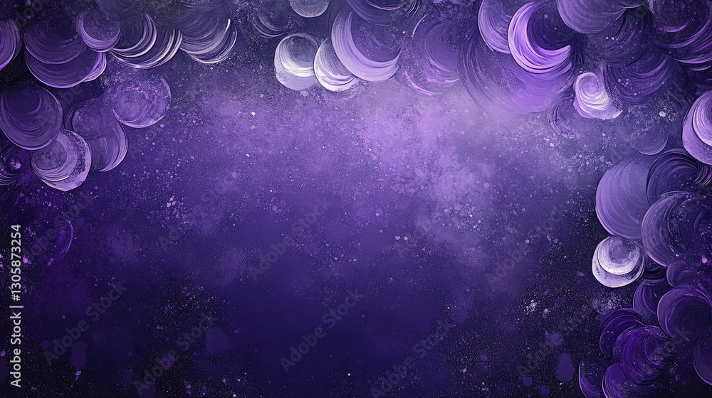 Poster purple swirls background with soft blending colors and ethereal atmosphere