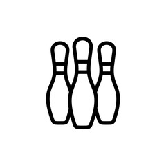 Bowling icon vector illustration. bowling ball and pin sign and symbol.