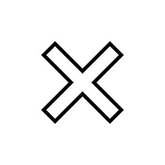 Close icon vector illustration. Delete sign and symbol. cross sign