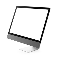 Computer monitor isolated on white. Modern technology