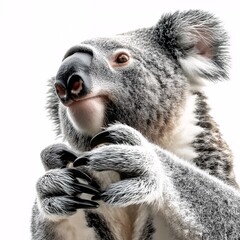 Fototapeta premium Adorable Koala Close-Up: Cute Australian Wildlife in Picturesque Nature Photography 