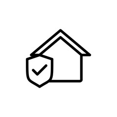 home insurance icon vector illustration. home protection sign and symbol