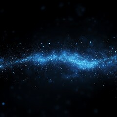 Obraz premium Cosmic Blue Nebula Stream