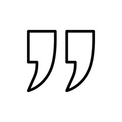 Quote icon vector illustration. Quotation mark sign and symbol