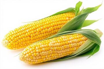 Fresh Organic Yellow Corn on the Cob: A Healthy, Nutritious Vegetable Harvest for Eco-Friendly Summer Cuisine