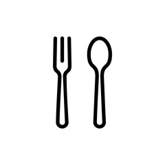 spoon and fork icon vector illustration. spoon, fork and knife icon vector. restaurant sign and symbol