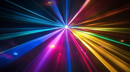 Dynamic Multicolored Laser Light Show Creating a Vibrant Display