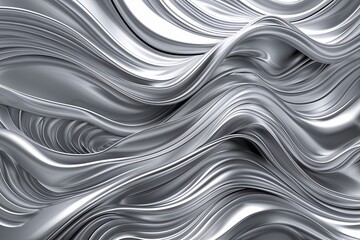 Stunning Silver Abstract Background Featuring Flowing Lines and Wave Designs