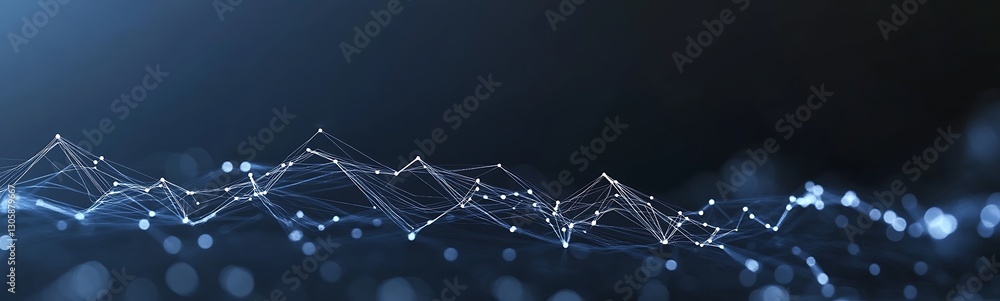 Poster Futuristic AI concept depicting cyber-financial infrastructure with a focus on innovation and technology.