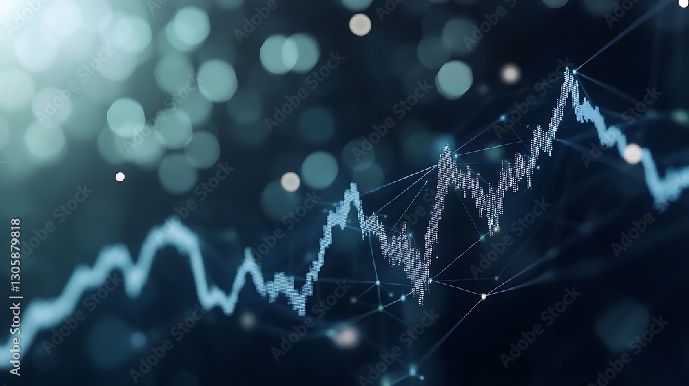 Poster futuristic ai concept in cyber-financial infrastructure with a focus on technology and innovation.