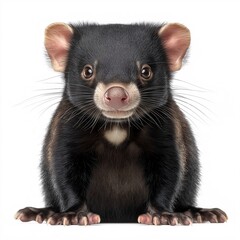 Fototapeta premium Tasmanian Devil Portrait: Cute Marsupial in Nature - Wildlife Conservation & Endangered Species