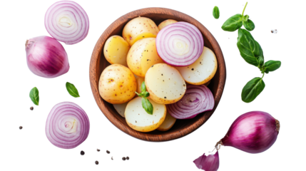 set of fresh vegetables isolated on white background