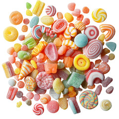 Colorful Assorted Candy and Sweets: Multisensory Confectionery Delights for Festive Parties and Celebrations