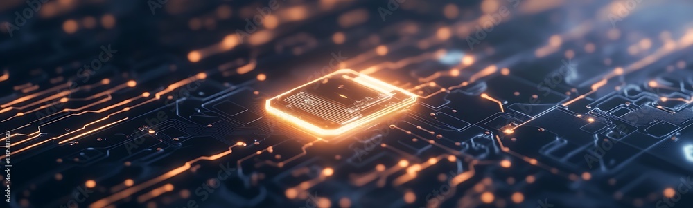 Leinwandbilder Image depicting cybersecurity in the finance sector, featuring encrypted blockchain concepts.
