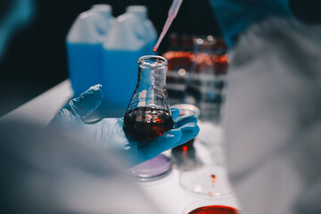 Researchers working in the clinical laboratory