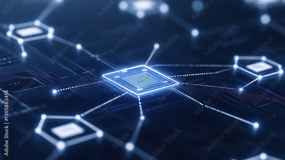Fototapete Image depicting cybersecurity themes in fintech and digital banking, highlighting encryption concepts.