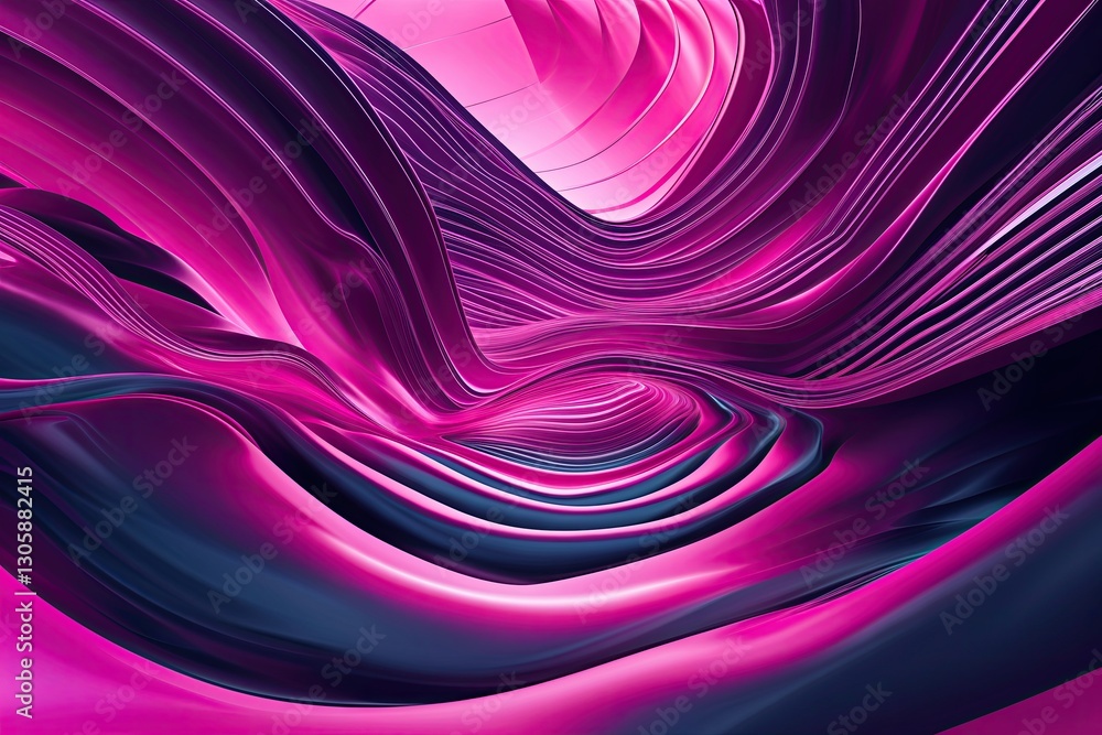 Poster vibrant magenta abstract background featuring dynamic lines and wavy patterns