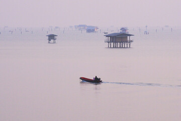 Small boats in the sea
