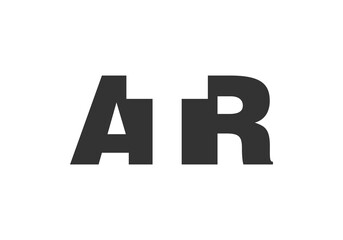 ATR logo design. Initial letter A T R bold font style for tech startups, consulting, corporate branding. Creative company name, headlines typography identity, trendy logotype.