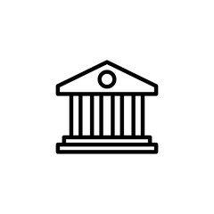 Bank icon logo design. Bank sign and symbol, museum, university