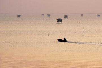 Small boats in the sea