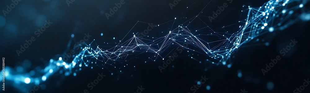 Aufkleber Futuristic image representing decentralized AI in finance and blockchain technology.