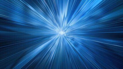 Dynamic blue light burst in abstract form