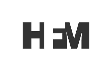HFM logo design. Initial letter H F M bold font style for tech startups, consulting, corporate branding. Creative company name, headlines typography identity, trendy logotype.