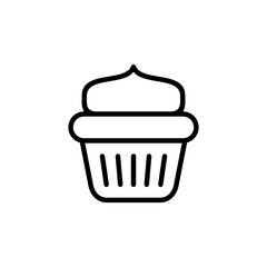 Cup cake icon logo design. Cup cake sign and symbol