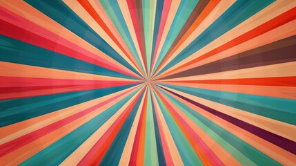 Obraz premium Vibrant radial abstract with colorful stripes