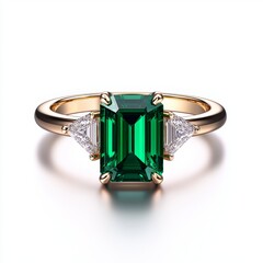 Luxury emerald ring