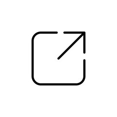 External link icon logo design. link sign and symbol. hyperlink symbol