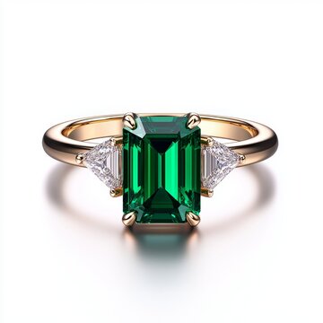 Luxury emerald ring