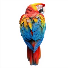 Obraz premium Colorful Macaw Parrot: Vibrant Plumage in Tropical Wildlife Photography