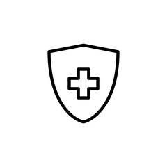 Health insurance icon logo design. Insurance health document sign and symbol