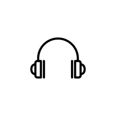 Headphone icon logo design. Headvector sign and symbol