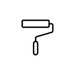 Paint icon logo design. paint brush sign and symbol. paint roller icon vector