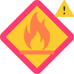 Flammable Warning Illustration