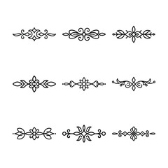 Elegant Decorative Line Art Divider Set