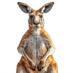 Fototapeta premium Majestic Eastern Grey Kangaroo: Wildlife Portrait in Australian Grasslands