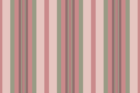Ramask fabric vertical pattern, blank vector seamless lines. Sist stripe texture background textile in pastel and red colors.
