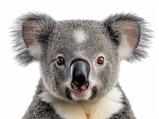 Close-Up Koala Portrait: Capturing the Endearing Face of Australia's Iconic Wildlife in Detailed Photography
