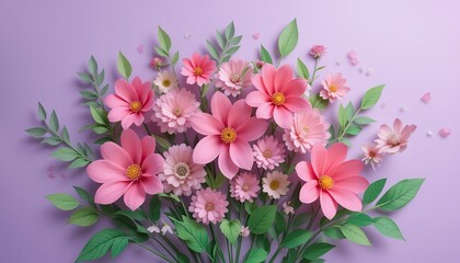 Fototapeta premium Creative studio colorful flower arrangement