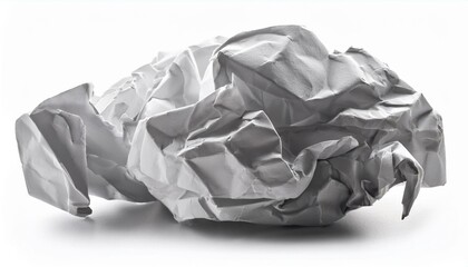 Fototapeta premium crumpled paper isolated on white