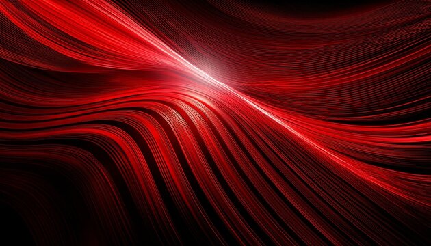 3d red technology dynamic illustration wavy curves abstract background with space copy dark grey black abstract background with red glowing lines design for business bright sunny red wave background