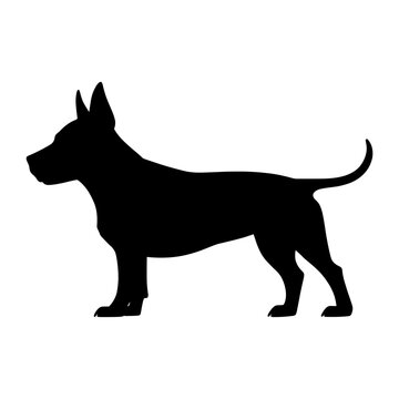recommend clip art: Bull Terrier dog silhouette illustration animal vector