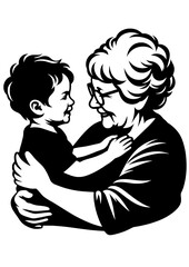 Grandma SVG, Grandmother Svg Bundle, Grandparents Day, Grandson Svg Bundle, Grandkids Svg, Grandmom Svg Clipart Vector, Grandmother Clipart, Grandparents Vector, Grandma Vector, Grandma Silhouette, Gr