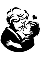 Grandma SVG, Grandmother Svg Bundle, Grandparents Day, Grandson Svg Bundle, Grandkids Svg, Grandmom Svg Clipart Vector, Grandmother Clipart, Grandparents Vector, Grandma Vector, Grandma Silhouette, Gr